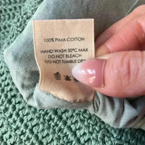 NEW AYNI Tarania Crochet Lined Open Stitch Fringe Skirt Mint Green Size Medium - Picture 7 of 10